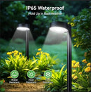 4 Pack Solar Pathway Lights Outdoor, 12 Brighter LED Solar Lights Outdoor Waterproof, Up to 12 Hrs Modern Path Light for Yard Garden Walkway Driveway Lawn, Cool White by CozyNest Decor