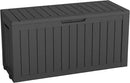 72 Gallon Deck Box Lockable Resin Outdoor Storage Box waterproof Outdoor Container for Patio Furniture Cushions, Pillow by CozyNest Decor