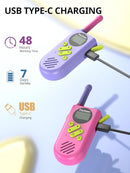 Walkie Talkies for Kids Rechargeable,Toys for Boys and Girls Ages 3-12, 2 Pack Long Range 2-Way Radios, Birthday Gifts,Christmas Stockings, Outdoor Play, Family Games, Hiking Camping Gear by TinyTreasures Baby Boutique