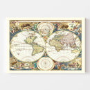 Vintage World Map 1690