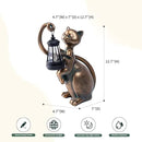 WHIMSYNOOK 10.7" Bronze Cat Solar Garden Statue Light – Cute Kitty Design, Bronze Finish, Solar-Powered LED, Outdoor Yard & Lawn Décor, for Cat Lovers, Mom, and Garden Enthusiasts by CozyNest Decor