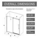 Frameless Shower Door Single Sliding, Adjustable Zinc Roller Rail - Chrome by HouseOfZazla