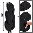 Infant Car Seat Insert Head and Body Support, GFU Reversible Newborn Insert for Carseat with Strap Pads, Soft Stroller Cushion Pillow Insert for Boys and Girls, Fits for Stroller, Swing, Black by TinyTreasures Baby Boutique