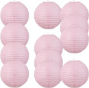 Chinese Style Paper Lanterns, Set of 12, Suitable for Party Decoration (Pink, 12in) by GreenHaven Gardens