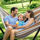 Double Hammock, Heavy Duty Portable, 500 lb Weight Capacity, Perfect for Both Indoors and Outdoors, 2 Person Hammock with Carrying Bag, Coffee by GreenHaven Gardens