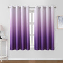 HOMEIDEAS Purple Ombre Blackout Curtains 52 X 63 Inch Length Gradient Room Darkening Thermal Insulated Energy Saving Grommet 2 Panels Window Drapes for Living Room, Bedroom by TinyTreasures Baby Boutique