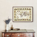 Vintage World Map 1652
