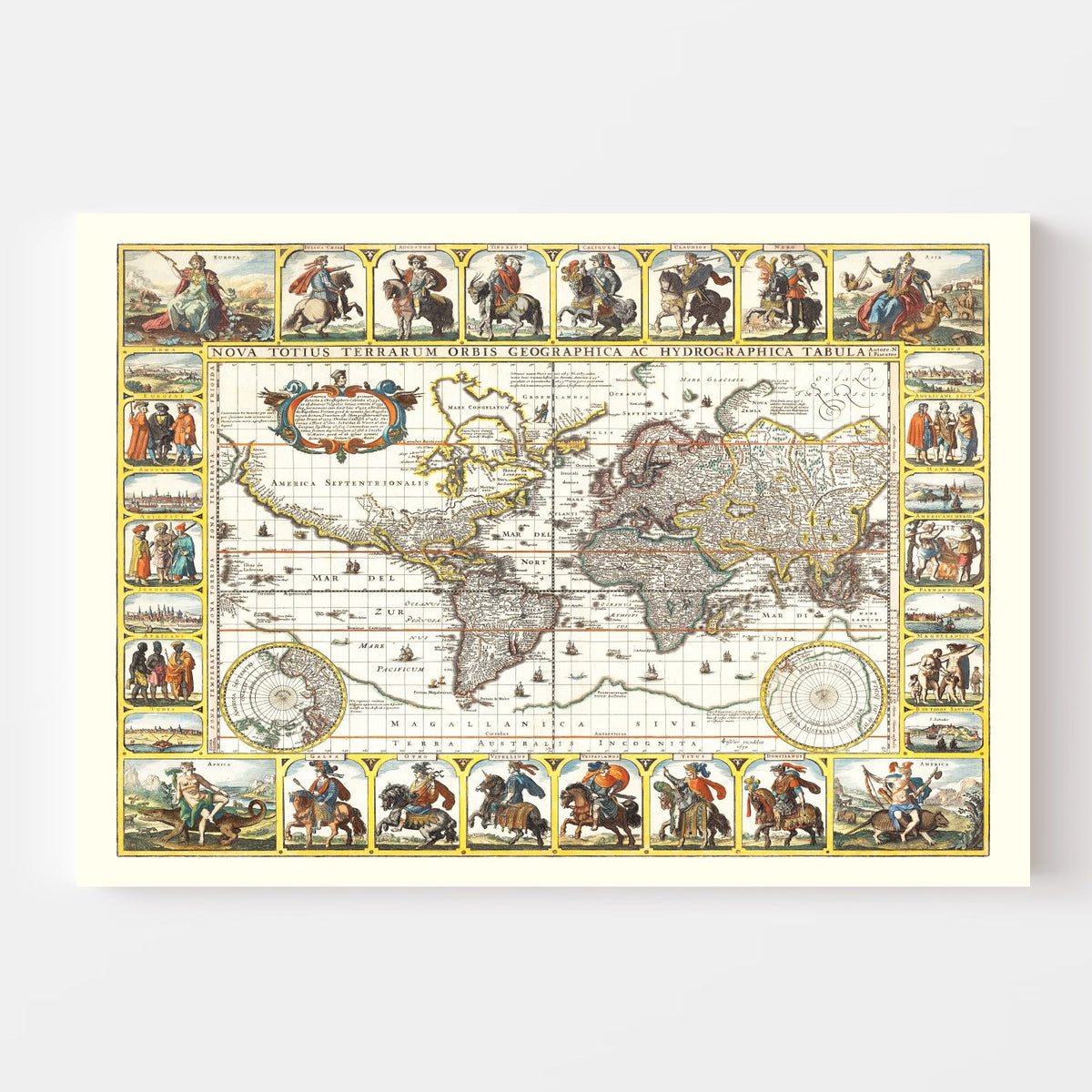 Vintage World Map 1652, photo 4 of 5