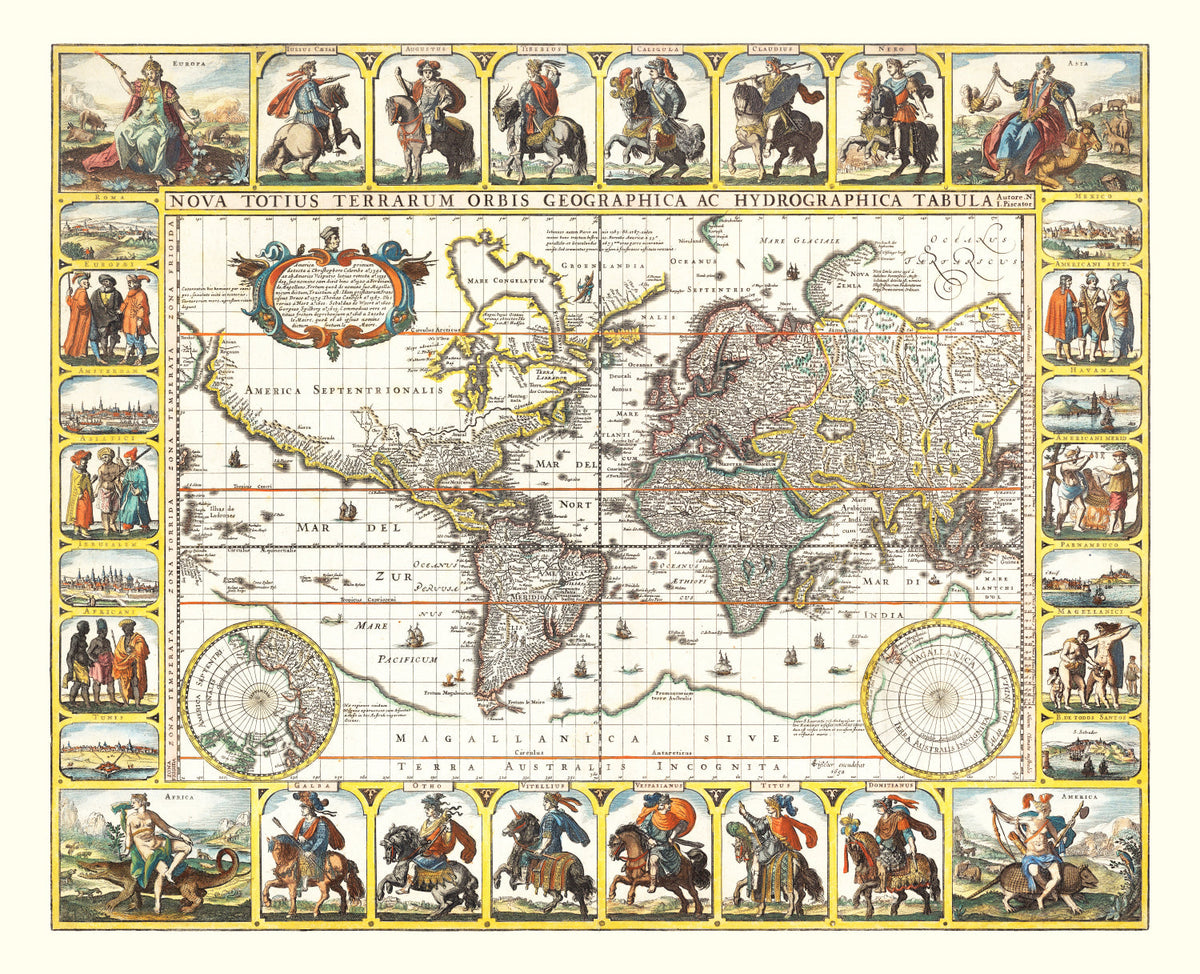 Vintage World Map 1652, photo 5 of 5