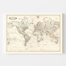 Vintage World Map 1841
