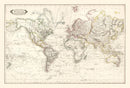 Vintage World Map 1841