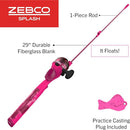 Zebco Youth 29-Inch Floating Spincast Reel and Fishing Rod Combo, Size 20 Reel, Pre-Spooled with 6-Pound Cajun Line by TinyTreasures Baby Boutique
