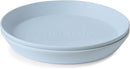 mushie Round Dinnerware Plates for Kids | Made in Denmark, Set of 2 (Powder Blue) by TinyTreasures Baby Boutique