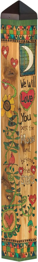 Studio M Art Pole, PVC Weather Resistant Pole with Vinyl Bowl 40 inches Tall Outdoor Decoration for Gardens, Patios, Yards, Landscaping and Birding Accessories, We Will Miss You by GreenHaven Gardens