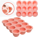 12x1.5oz Baby Food Freezer Tray with Clip Lid Gossamer Pink | Food Grade Silicone Storage Containers for Purees & Vegetables by TinyTreasures Baby Boutique