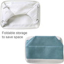 TheWarmHome Fabric Storage Bin with Handles,Storage Basket for Home Storage and Organization, Shelf Basket with Cover for Living Room Bedroom Closet（White & Green Medium 13.8L×9.8W×6.7H by TinyTreasures Baby Boutique