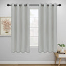 Easy-Going Blackout Curtains for Bedroom, Solid Thermal Insulated Grommet and Noise Reduction Window Drapes, Room Darkening Curtains for Living Room, 2 Panels(52x63 in, Greyish White) by CozyNest Decor