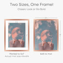 Homeforia Rose Gold 6x8 Picture Frame, High End Metal 6 x 8 Frames with Mat 5 x 7 for Print, 6by8 Desk Frame Matted to 5x7 inch Photo, 6 by 8 Wall or Tabletop Frame, Tempered Glass, Wall Kit, Set of 1 by CozyNest Decor