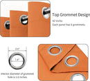 Easy-Going Blackout Curtains for Bedroom, Solid Thermal Insulated Grommet and Noise Reduction Window Drapes, Room Darkening Curtains for Living Room, 2 Panels(42x84 in, Orange) by CozyNest Decor