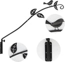 MorTime Extended Reach Wall Mounted Deck Hook, 26.5 Inches Multidirectional Heavy Duty Metal Bird Wall Bracket Wall Mounted Pole for Outdoor Lanterns Wind Chimes Bird Feeders by GreenHaven Gardens