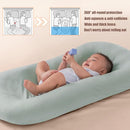 Baby Lounger, Baby Lounger for Newborn 0-12 Months, Portable Infant Lounger Soft Cotton Breathable for Home & Travel (Brown) by TinyTreasures Baby Boutique