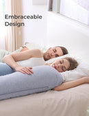 Momcozy Pregnancy Pillows for Side Sleeping, J Shaped Maternity Body Pillow for Pregnancy, Soft Pregnancy Pillow with Jersey Cover for Head Neck Belly Support, Grey by TinyTreasures Baby Boutique