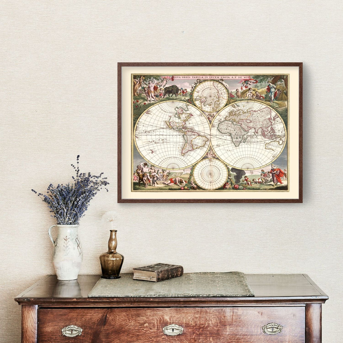 Vintage World Map 1682, photo 3 of 5