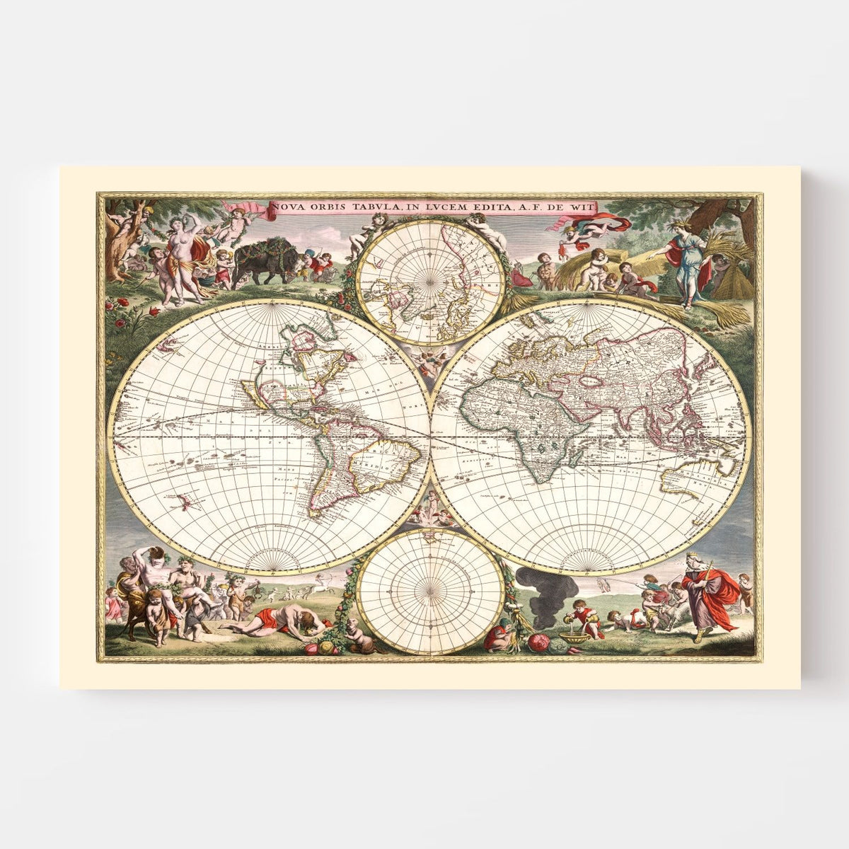 Vintage World Map 1682, photo 4 of 5