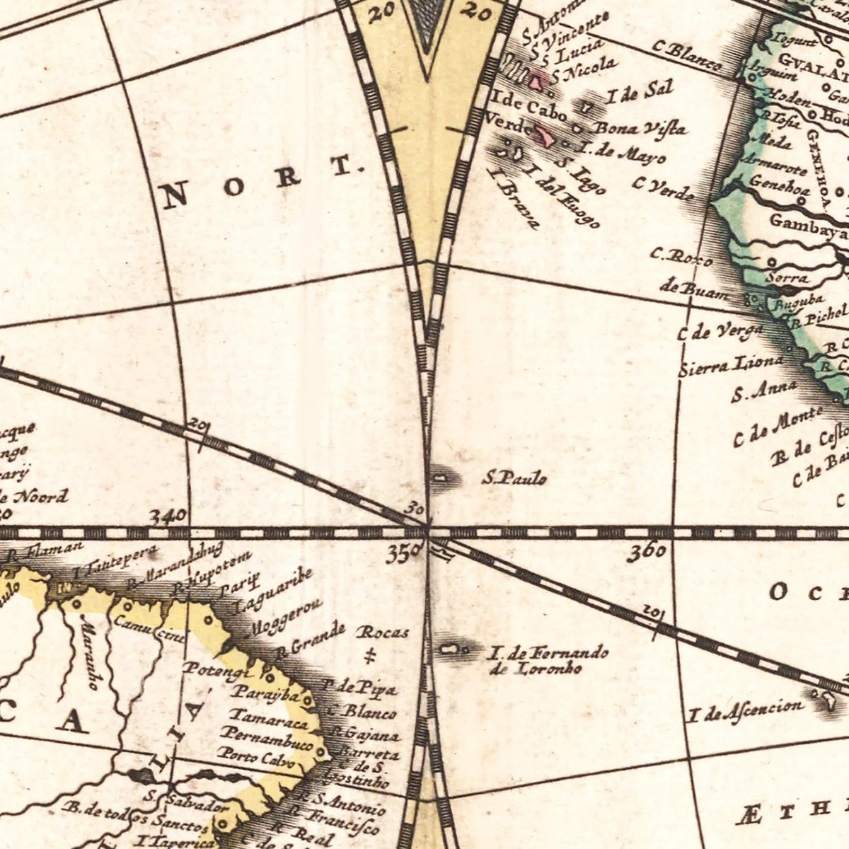 Vintage World Map 1682, photo 2 of 5