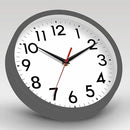 Wall Clock Small Analog 8 Inch Silent Non Ticking Battery Operated Modern Simple Decorative for Kitchen Office Bedroom Bathroom Living Room(Gray) by CozyNest Decor