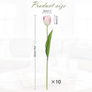 Artificial Tulips Flowers – 20" Long Stem Faux Tulips, 10PCS Real Touch Fake Pink Tulip for Vase, Farmhouse, Kitchen, Spring & Wedding Home Decor by CozyNest Decor