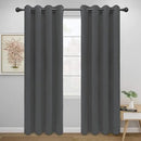 Easy-Going Blackout Curtains for Bedroom, Solid Thermal Insulated Grommet and Noise Reduction Window Drapes, Room Darkening Curtains for Living Room, 2 Panels (52x84 in,Gray) by CozyNest Decor