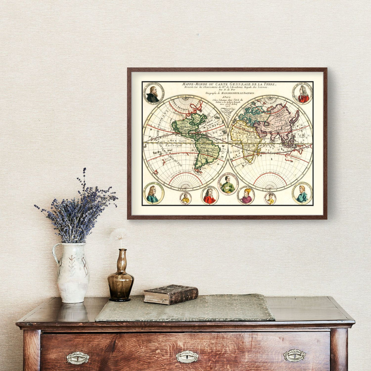 Vintage World Map 1717, photo 3 of 5