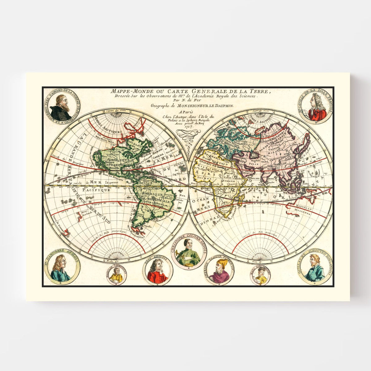 Vintage World Map 1717, photo 4 of 5