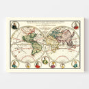 Vintage World Map 1717