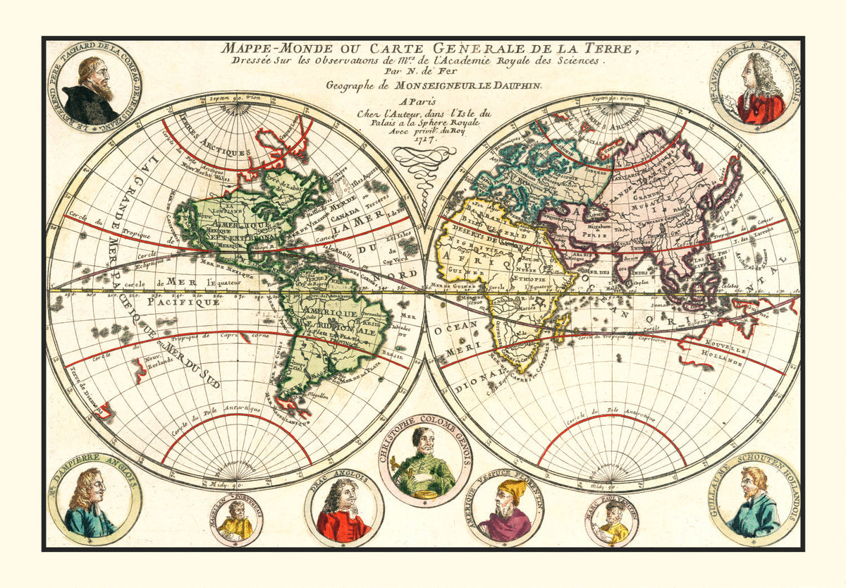 Vintage World Map 1717, photo 5 of 5