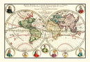 Vintage World Map 1717