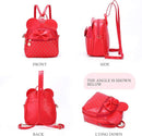 KL928 Girls Bowknot Polka Dot Cute Mini Backpack Small Daypacks Convertible Shoulder Bag Purse for Women by TinyTreasures Baby Boutique