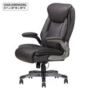 Bonded Leather Upholstered Office Chair With Adjustable Height And Armrest - Gray by HouseOfZazla