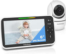 HelloBaby 6'' World First IPS 30H Battery Split-Screen Video Baby Monitor with Camera and Audio, No WiFi, Pan-Tilt-Zoom, VOX, 2-Way Talk, Night Vision, 8 Lullabies, 1000ft, for New Parents/Elderly by TinyTreasures Baby Boutique
