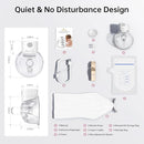 TSRETE Breast Pump, Double Wearable Breast Pump, Electric Hands-Free Breast Pumps with 2 Modes, 9 Levels, LCD Display, Memory Function Rechargeable Double Milk Extractor-24mm Flange, White by TinyTreasures Baby Boutique