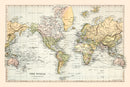 Vintage World Map 1892