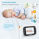 HelloBaby Video Baby Monitor with 2 Cameras and Audio. Baby Monitor with Remote Pan/Tilt/Zoom, VOX Mode, Night Vision, 2-Way Talk, 8 Lullabies by TinyTreasures Baby Boutique