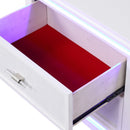 Opium - 2 Drawer Nightstand With LED Lights - White by HouseOfZazla