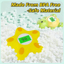 Baby Bath Thermometer, Infant Digital Water Thermometer Safety with 3 Color Backlit and Temperature Warning, Room Thermometers Floating Toy for Infant, Toddler, Bathtub, Swimming Pool (Yellow) by TinyTreasures Baby Boutique