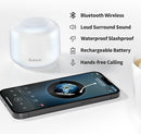 Bobtot Portable Bluetooth Speakers with Strap Easy to Carry, Wireless IPX5 Waterproof Mini Speaker with Loud Stereo Sound, 20 Hours Playtime, Rechargeable Battery, Built-in Microphone, White by TinyTreasures Baby Boutique