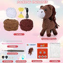Crochet Animal Kit–10in Big Adorable HORSE, Amigurumi Crochet Kit For Intermediate Advanced level, Kids Knitting Kit With Detailed Videos Tutorials, Yarn, Crochet Hook, Best Gift For Crochet Lovers by TinyTreasures Baby Boutique