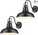 zeyu 2 Pack Barn Sconce Wall Lighting, Vintage Wall Mount Light Fixture, Indoor Wall Sconce Lighting in Matte Black Finish, 016-1B-2PK BK by CozyNest Decor