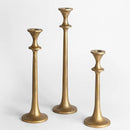 Iron Taper Candle Holder - Set of 3 Decorative Candle Stand - Candlestick Holder for Wedding, Dinning, Party - Antique Brass by CozyNest Decor