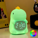 Dinosaurs Alarm Clock with Night Light for Kids with Sleep Training and Sound Machine, Rechargeable Silicone Lamp OK to Wake Clock，Cute Animal Tabletop Lamp, Perfect Sleep Companion for Boys Girls by TinyTreasures Baby Boutique